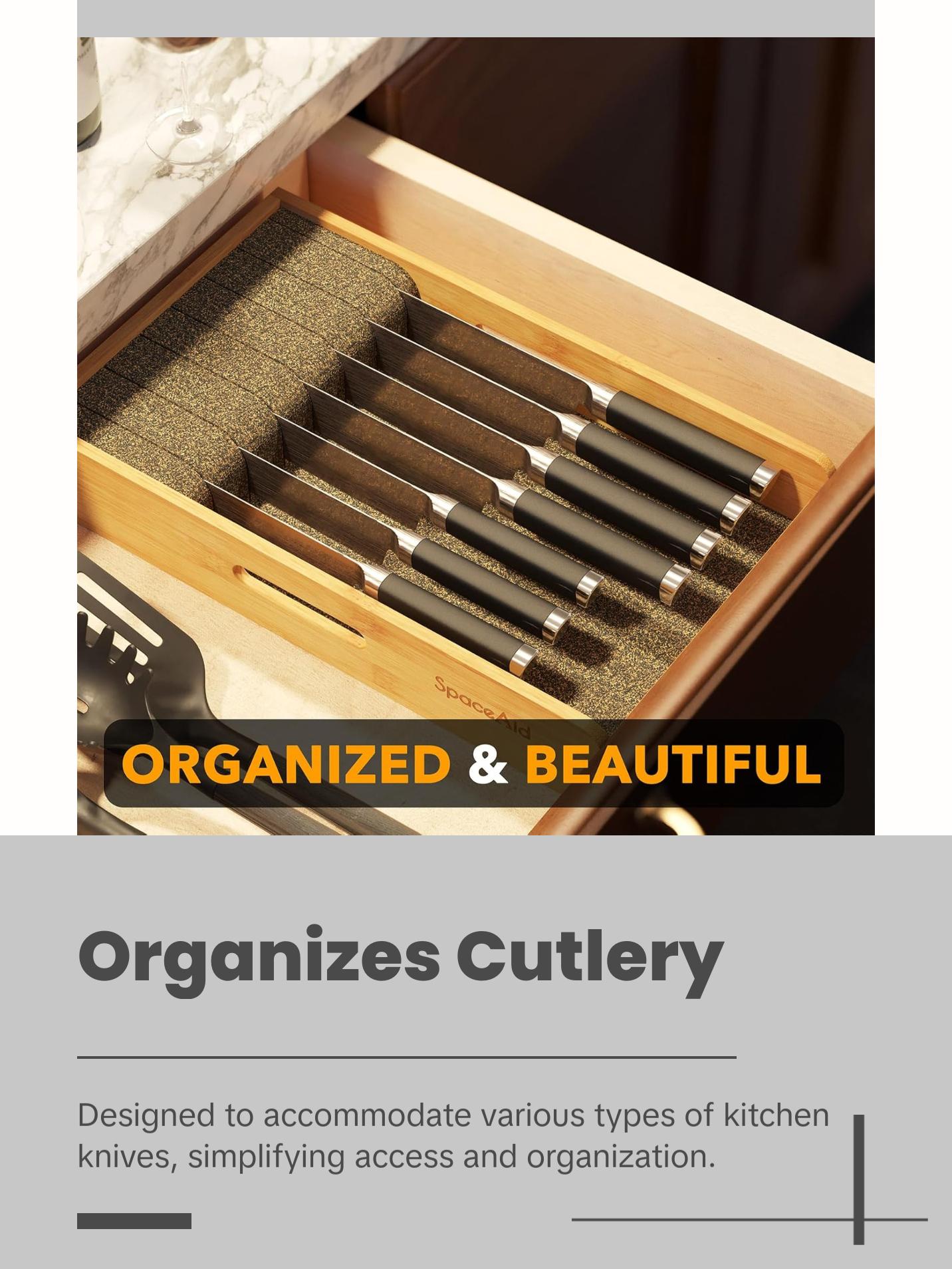 Medium Drawer Knife Block, 9"W