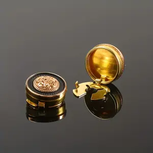 2pcs Vintage Unique Shirt Button Set, Luxurious Metal Cufflinks, Fashion Clothing Decorative Buttons, Formal Tailcoat Suit Accessories, DIY Clothing Parts, Decoration