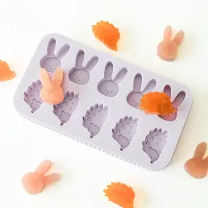 EmeryPets Hedgehog + Bunny Treat Mold I Make Frozen, Baked, Gummy Treats, or Make Cute Ice Pops For Yourself! 100% Food Grade Silicone