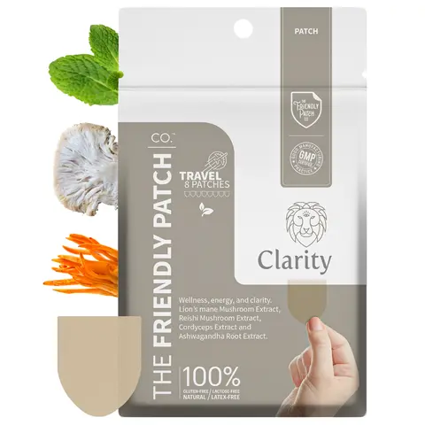 The Friendly Patch Clarity Mushroom 8 pack Lion Mane, Reishi, Cordyceps for Focus and Energy