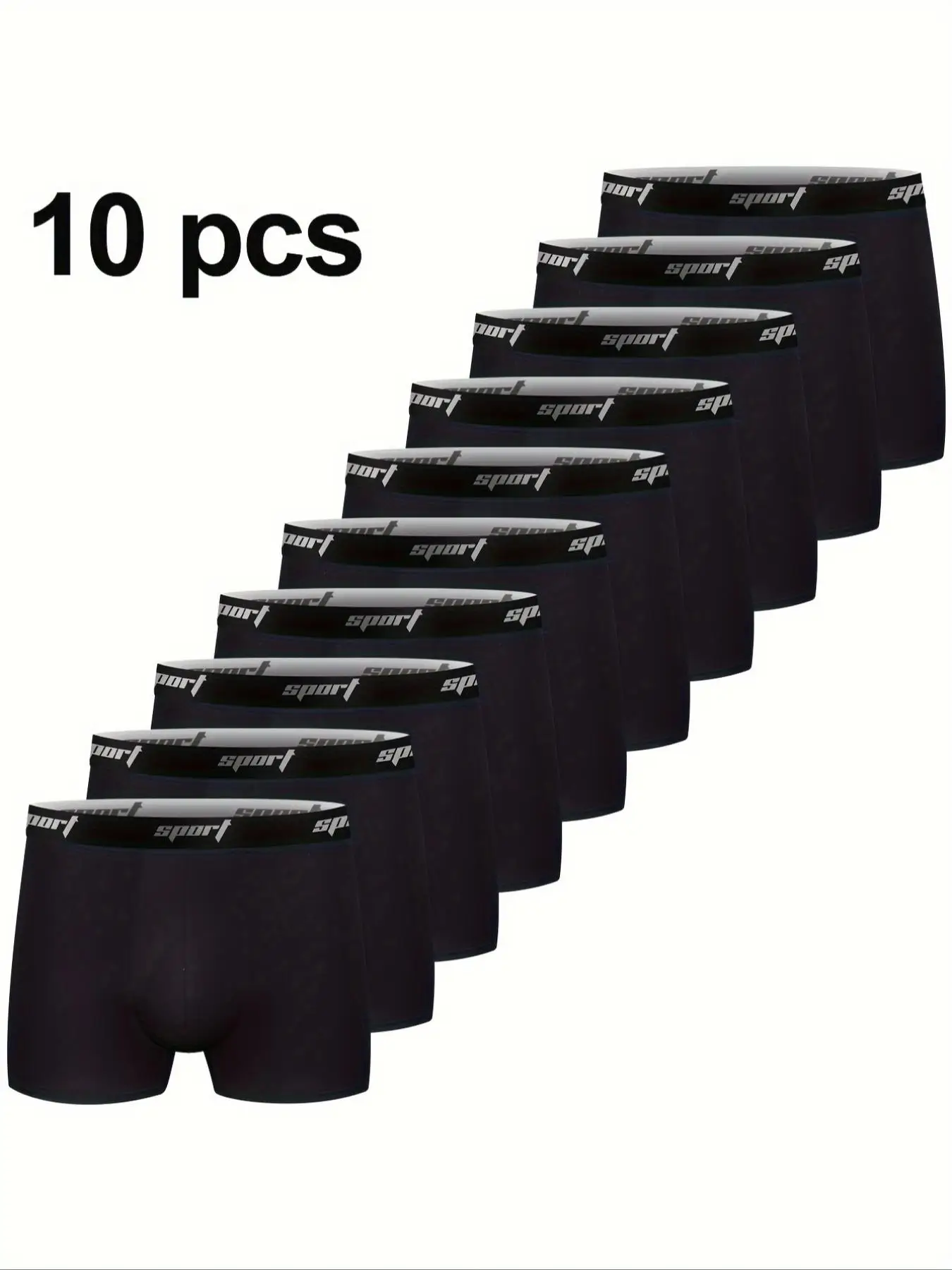 5/10 Pcs Men's Cotton Trunk with Short Leg No Fly, Casual Comfy Breathable Underwear for Daily Wear, Breathable Undergarments