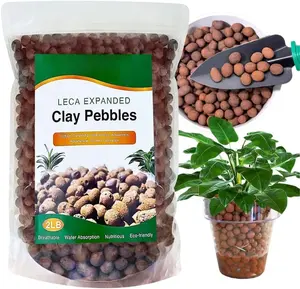 2LB LECA Clay Pebbles for ,  Expanded Clay Pebbles 4mm-16mm Hydroponics Supplies Aquaponics Orchid for Indoor Outdoor Garden