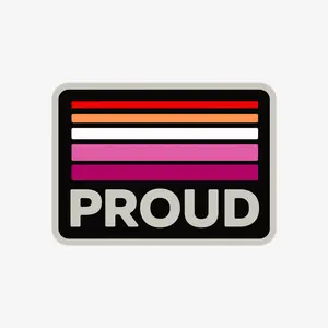 Proud Retro Lesbian Sticker
