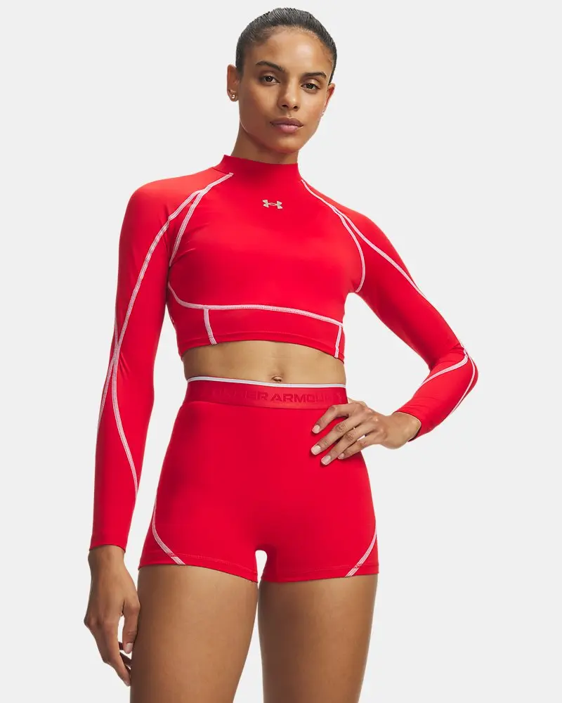 Under Armour HeatGear® Elite Women's Crop Mock Long Sleeve