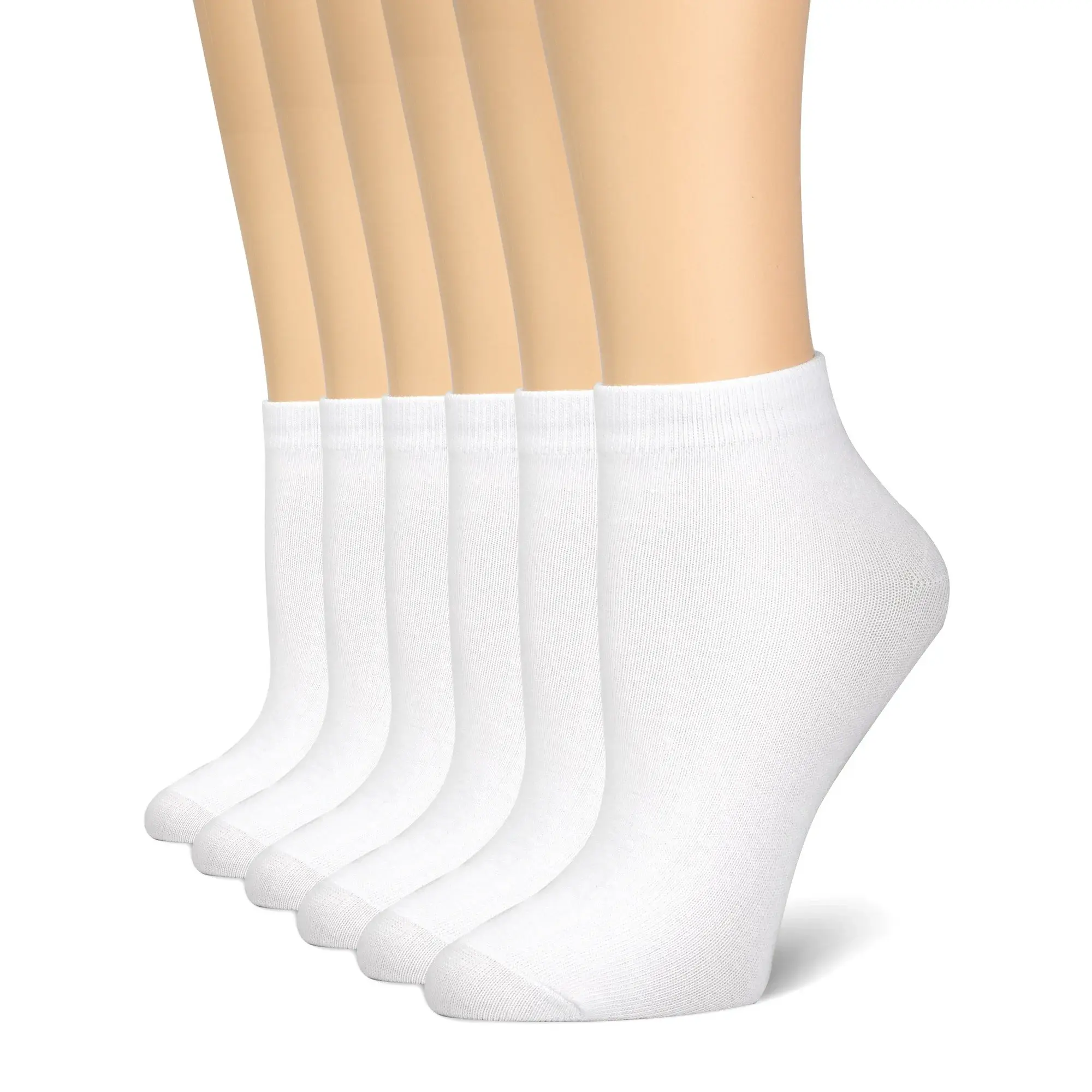NevEND 6 Pairs Cotton Thin Ankle Low-cut Socks Athletic Lightweight for Women Size M