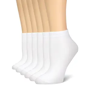 NevEND 6 Pairs Cotton Thin Ankle Low-cut Socks Athletic Lightweight for Women Size M