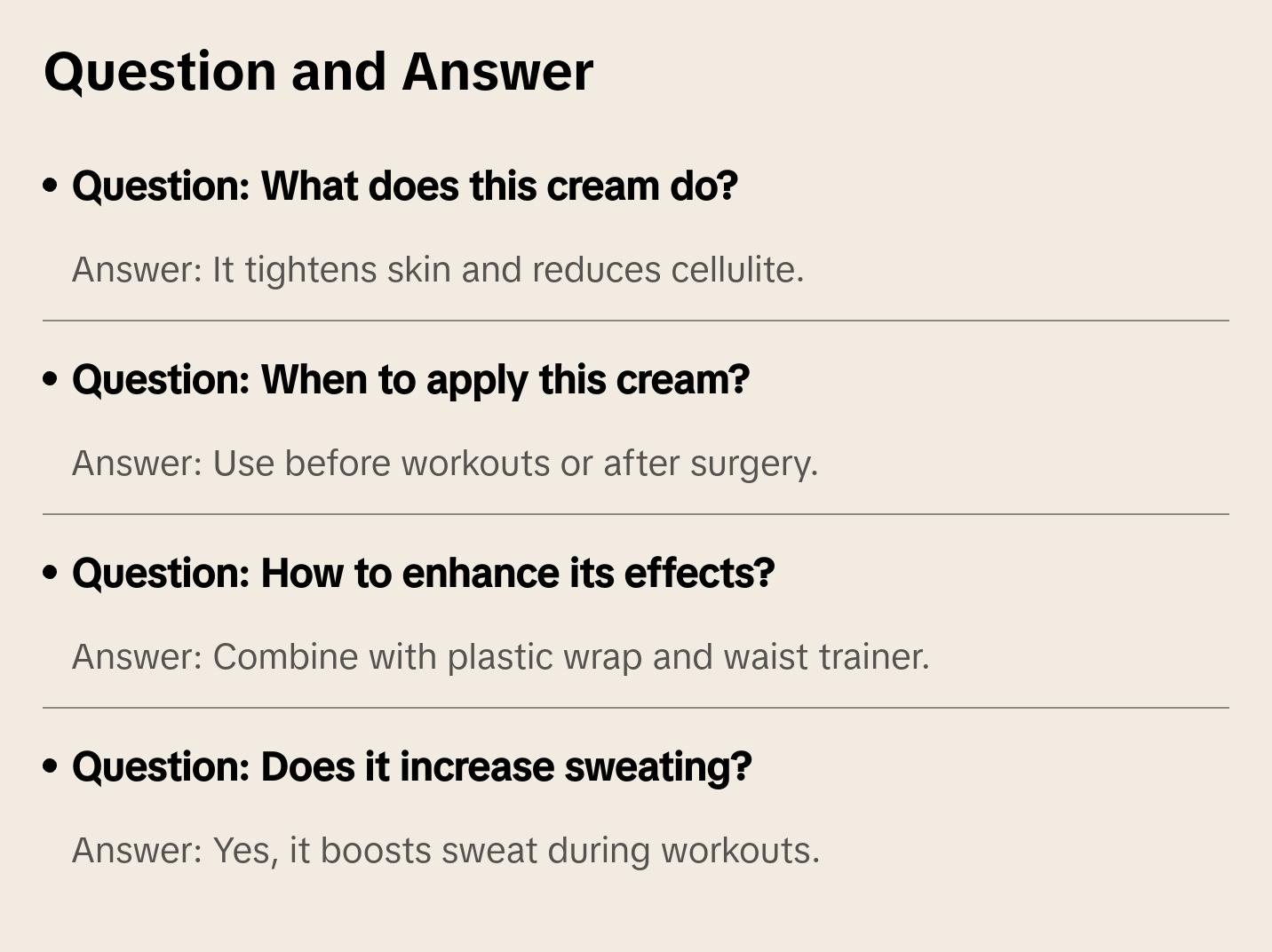 Caffeine Cream Fat Cream Ann MIchell Coffee