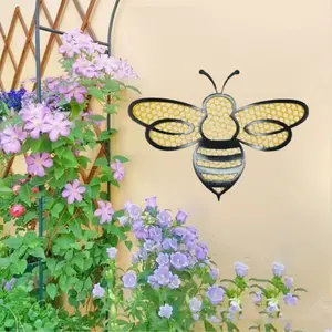 Bee Shaped Floating Pollinator Island, Bee Watering Station, Round Butterfly Water Container, Floating Waterer Pollinator Water Feeding Tool