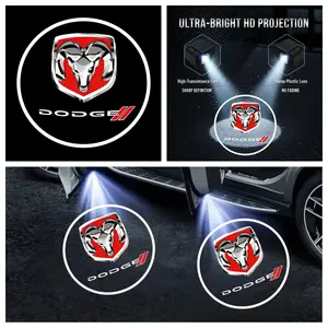 2PCS Car Door Logo Projector Lights, Compatible with Chevrolet/Ford/Dodge & Toyota Models (RAV4/Highlander/Prius/Land Cruiser/Prado/Alphard), No-Fade HD LED Welcome Car Light Accessories