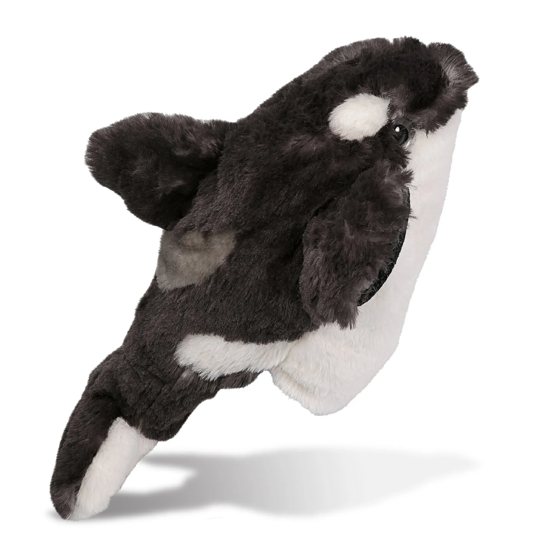 DOLLIBU Unisex High-Quality Polyester Soft Plush Fabric Killer Whale Hand Puppet - Realistic Details, Movable Head & Arms, Comfortable Wear for Story Time, Classroom Learning