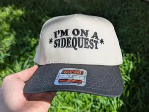 I'm On A Sidequest Trucker Hat - Funny Gaming Cap - Gamer Gift - RPG Video Game Hat - Rave Festival OTTO Cap - Gift for Gamers, D&D Players