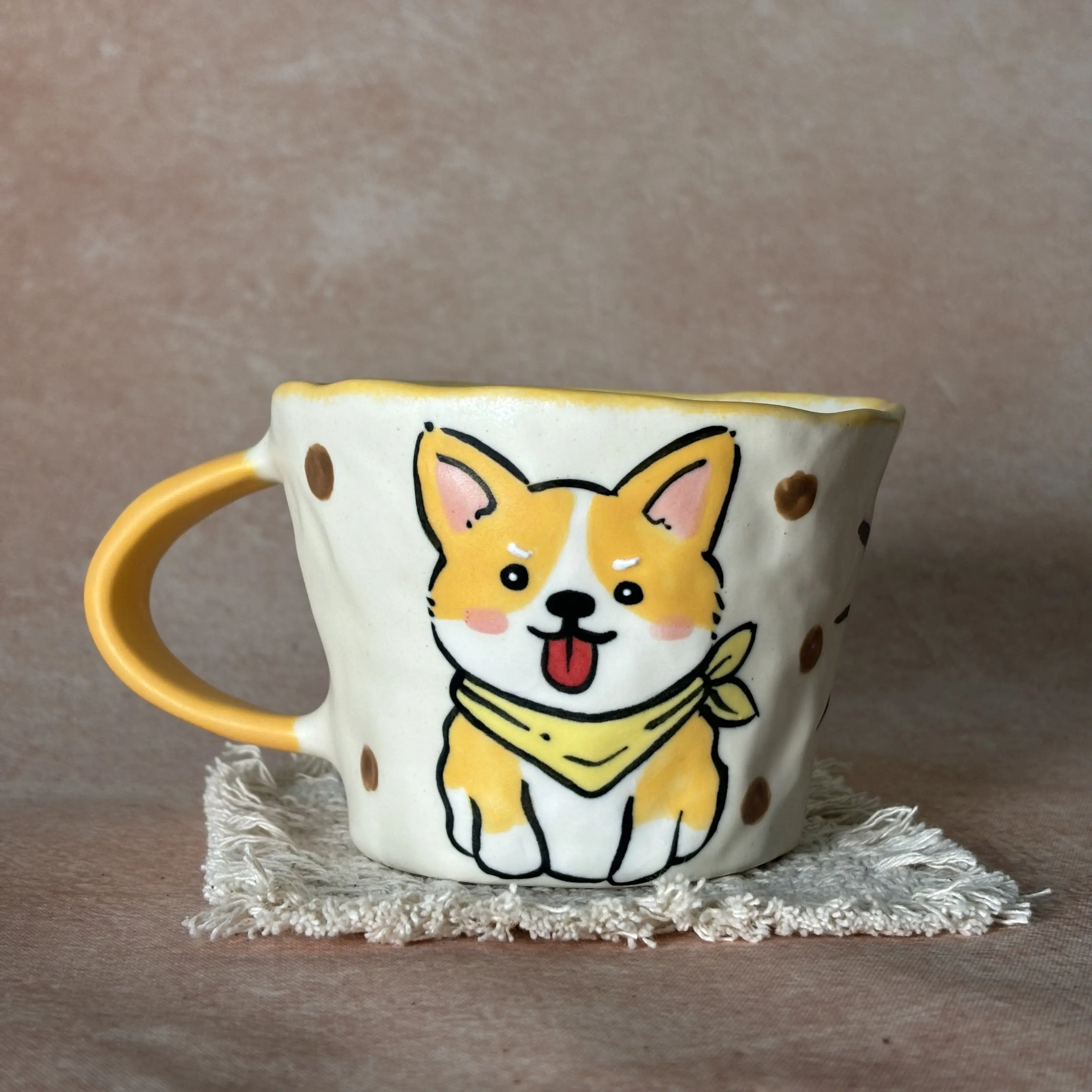 808PORCELAINKILN × Dream Garden Collection × BAGEL · Happy Wanderer Ceramic Mug