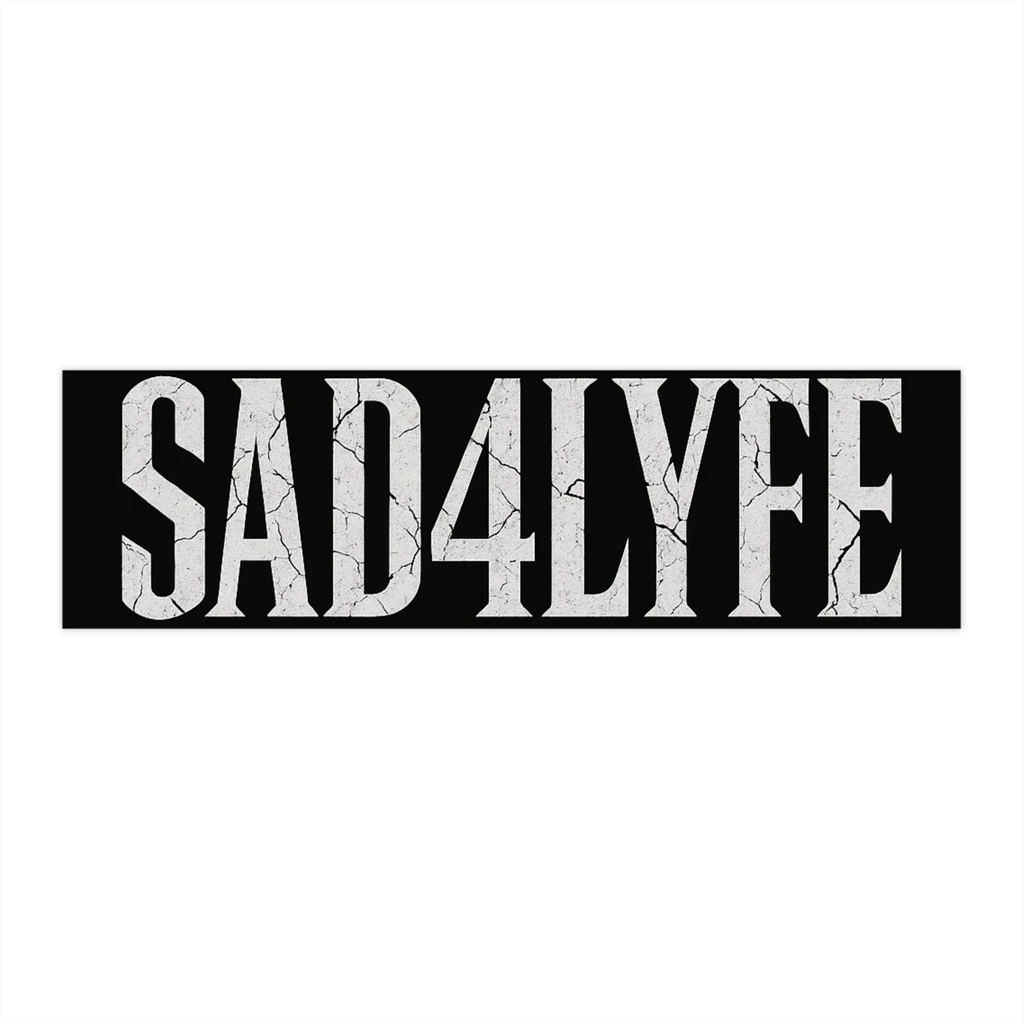 Sad4Lyfe Bumper Stickers, Car Decals for Emo Enthusiasts, Sadness Merchandise, Road Trip Decor, Unique Gift Idea