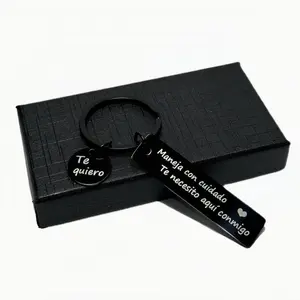 Keychain - Durable 1 Count Letter Pattern Keychain, Unique Outdoor Accessories in Spanish Style for Men