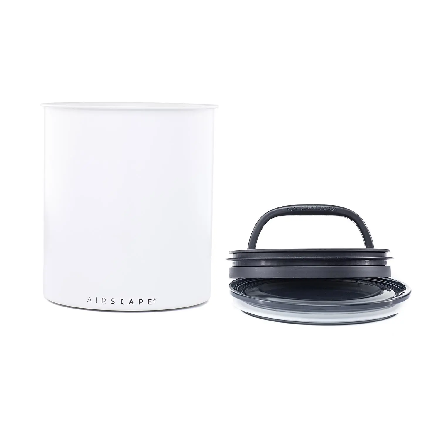 Airscape Kilo Stainless Steel Coffee Canister - Stores Up To 2.5 lbs of Coffee Beans and Grounds - Kitchen Storage Container - US Patented Airtight Lid Pushes Out Excess Air - Preserve Food Freshness - BPA Free Stainless Steel Container Storage Container