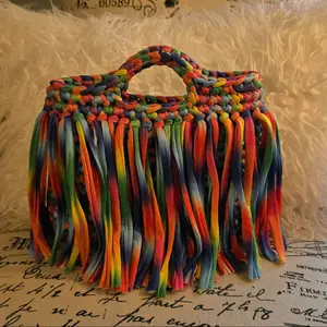 Rainbow fringe bag