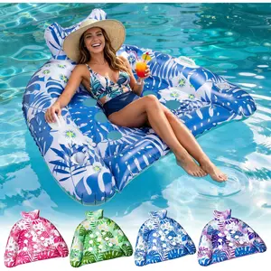 XL/L Pool Floats 3Pack/4Pack Inflatable Pool Floats for Adult & Kids Heavy Duty Pool Float Chair with Cupholders & 2 Handles Summer Pool Lounger Floaties for Lakes Beach Water Party