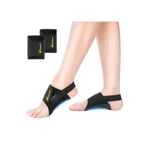 Plantar Fasciitis Relief Brace Arch Support Braces for Flat Feet and Fallen Arches Adjustable Arch Support Compression Bands Sleeves with Gel Arch Pad for Women and Men