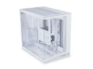 LIAN LI O11D MINI V2 | Compact ATX Mid-Tower Airflow Computer Case | Panoramic View | Fully Ventilated Airflow | Adjustable I/O | Pillar-Less | Cable Management | White  (O11DMIV2W)