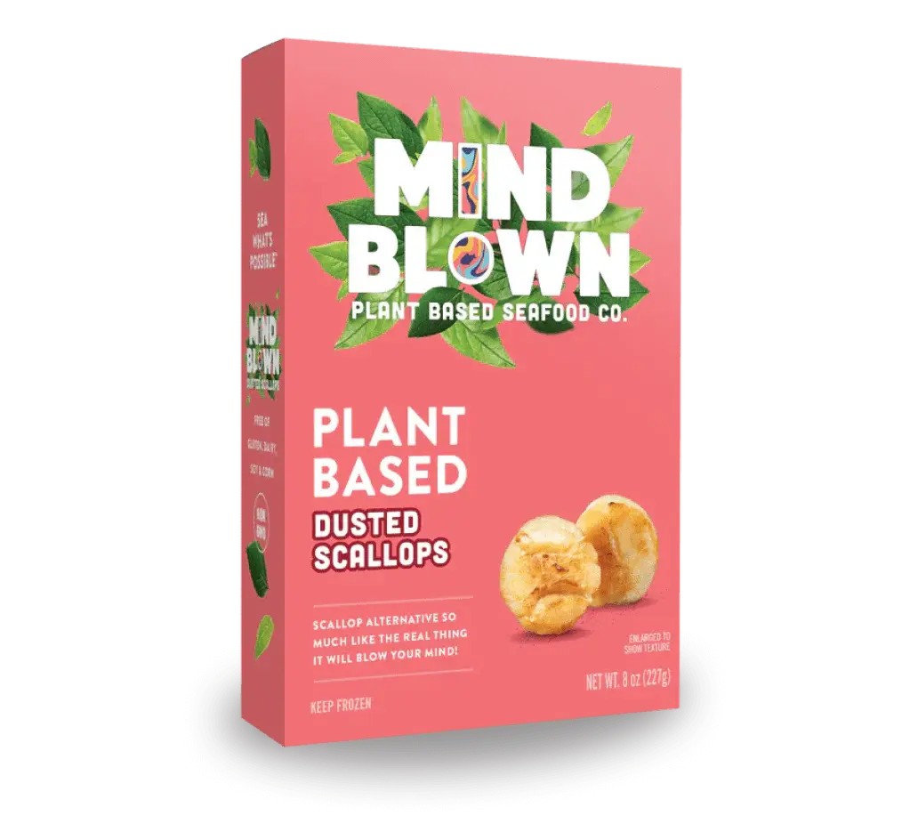 Mind Blown Plant-Based Seafood - Vegan Shrimp, Crab Cakes & Scallops - Sustainable Seafood Alternative - Perfect for Pescatarians, Vegetarians & Seafood Lovers