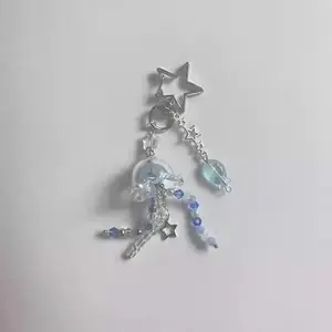 jellyfish phone charm ocean theme keychain
