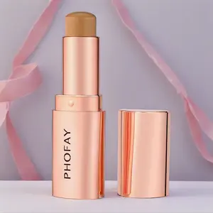 PHOFAY Contour Smooth Weightless Matte Base for Face Makeup Application with Contour Brush