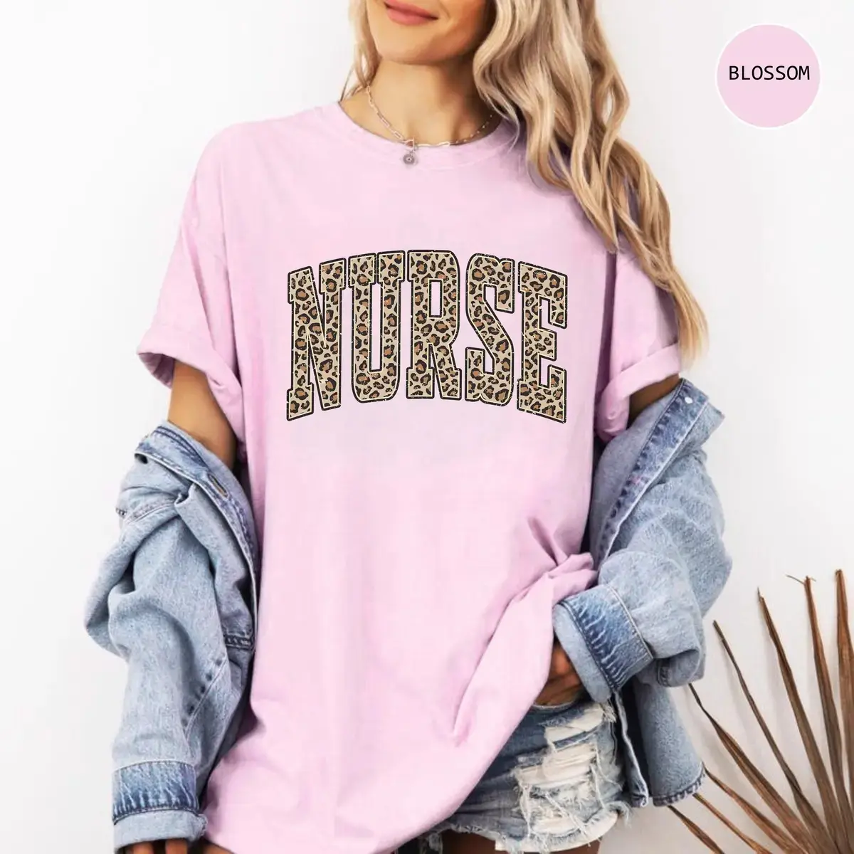 Comfort Colors Leopard Nurse Shirt, RN Shirt, Nursing School Tee, Registered Nurse Shirt, Nurse Gift, Cute Crewneck For Women - TrendWear USA