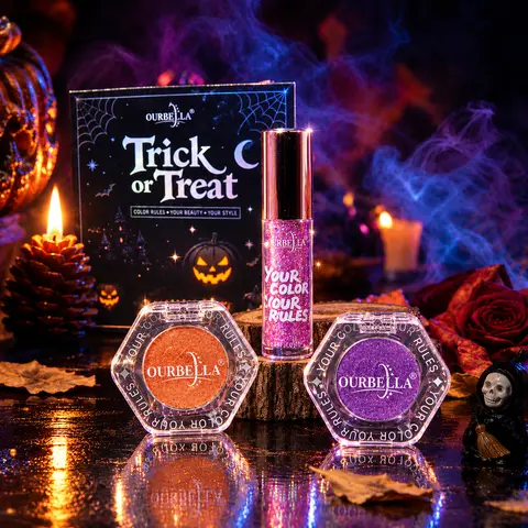 [HALLOWEEN MUST-HAVE] Ourbella Multichrome Eyeshadow Set | Color-Shifting Iridescent Sparkly Shimmer Glitter Eyeshadow, Metallic Long-Lasting Talc-Free Makeup, Festival Makeup Looks, Eyeshadow Gift Set,TikTokShopblackfriday