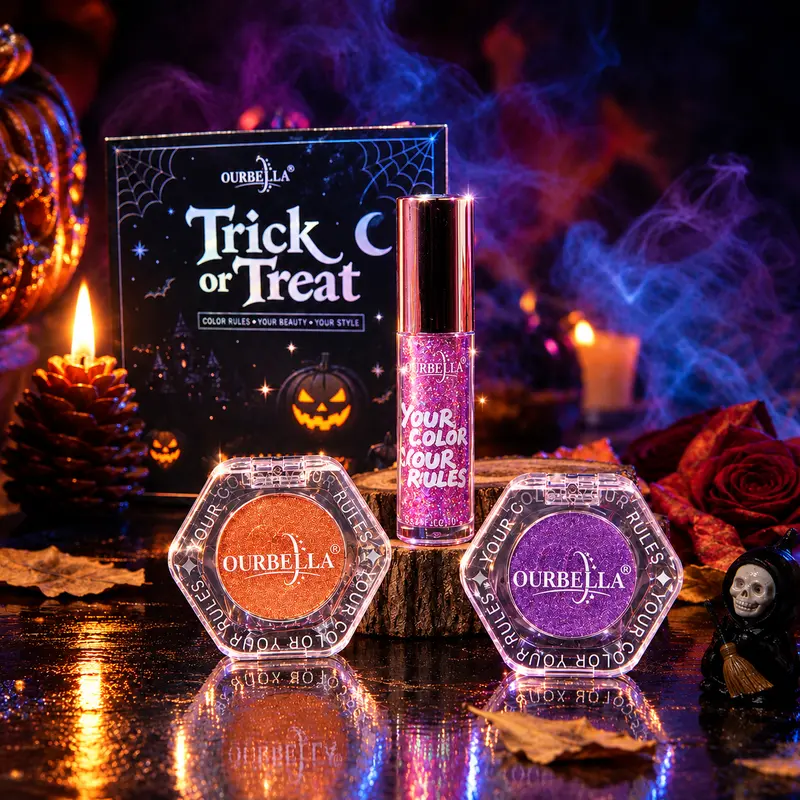 [HALLOWEEN MUST-HAVE] Ourbella Multichrome Eyeshadow Set | Color-Shifting Iridescent Sparkly Shimmer Glitter Eyeshadow, Metallic Long-Lasting Talc-Free Makeup, Festival Makeup Looks, Eyeshadow Gift Set,TikTokShopblackfriday