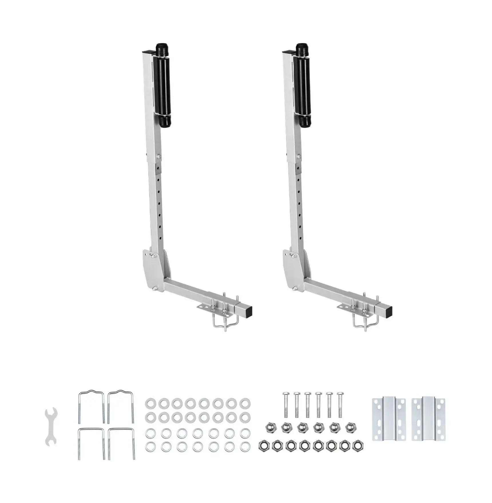 Boat Trailer Guides 27.6-41.3in, Adjustable Trailer Guide-Ons 2PK, Heavy Duty Roller Guides for Boats Over 16ft, VEVOR Trailer Accessories Default