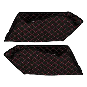 4" Red Extended Saddlebag Liners Stretched Bag Inserts Fit For Harley FLH 2014-UP