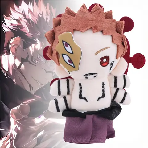 15cm Jujutsu Kaisen Ryomen Sukuna Plush Keychain Keyrings, Cute Soft Anime Charm, Portable Plushie Pendant, Collectible Gift for Fans