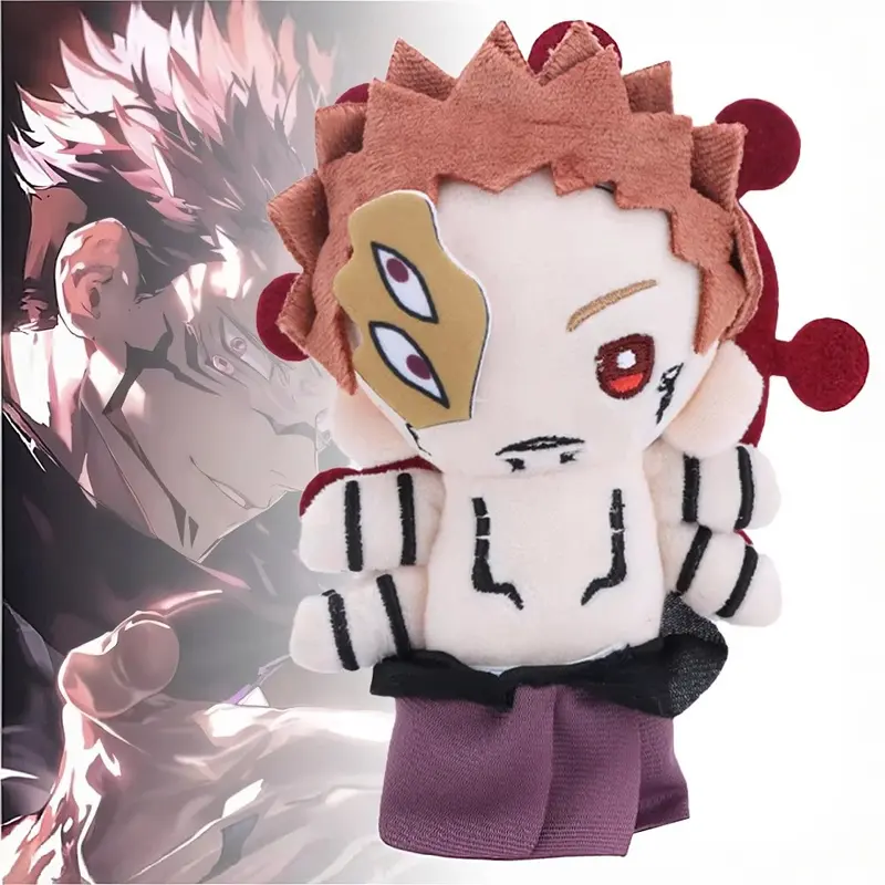 15cm Jujutsu Kaisen Ryomen Sukuna Plush Keychain Keyrings, Cute Soft Anime Charm, Portable Plushie Pendant, Collectible Gift for Fans