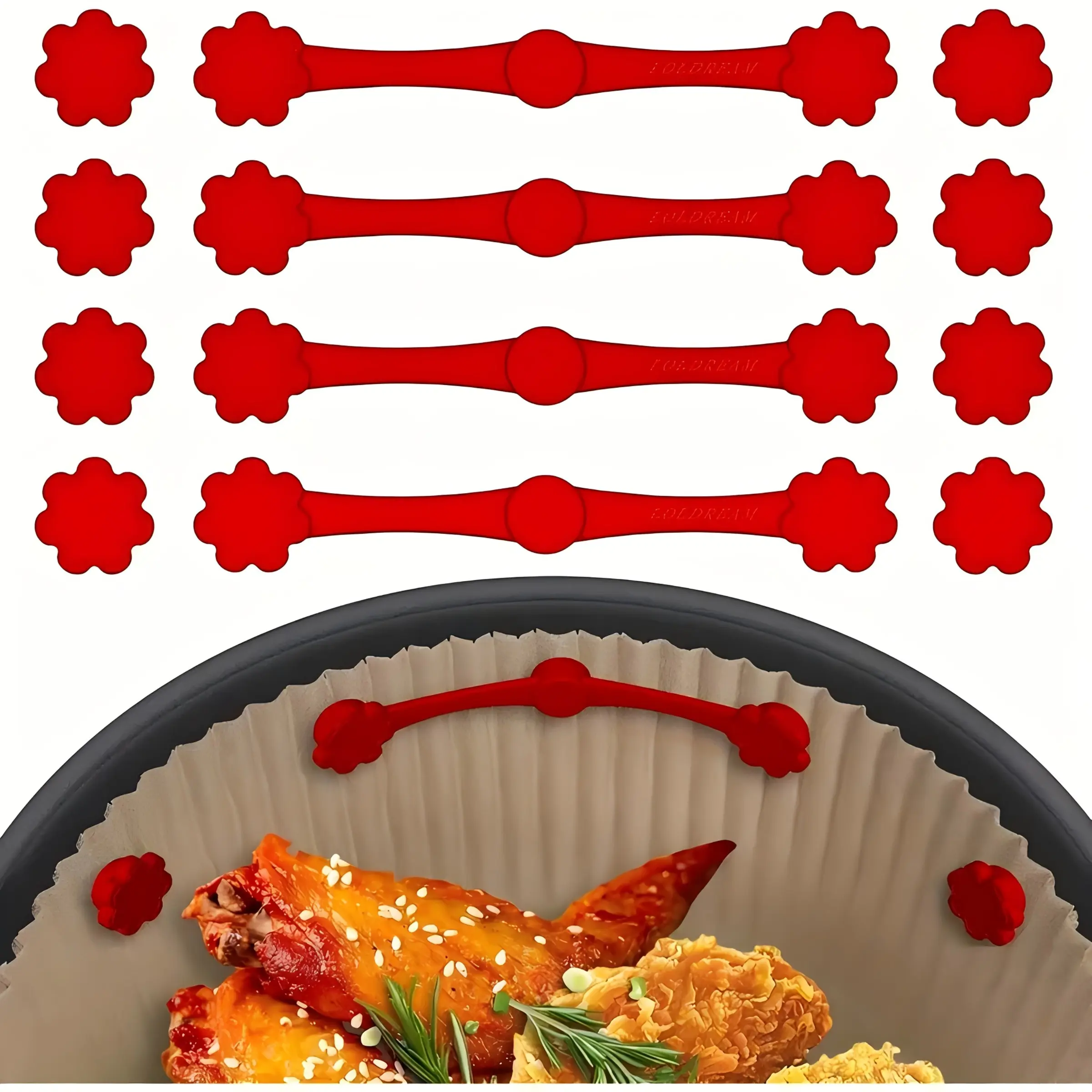 Silicone Magnet for Air Fryer Small Flower Safe Fixing Design for Magnetic Fryers with Handles Perfect Gift for All Occasions Air Fryer Accessories