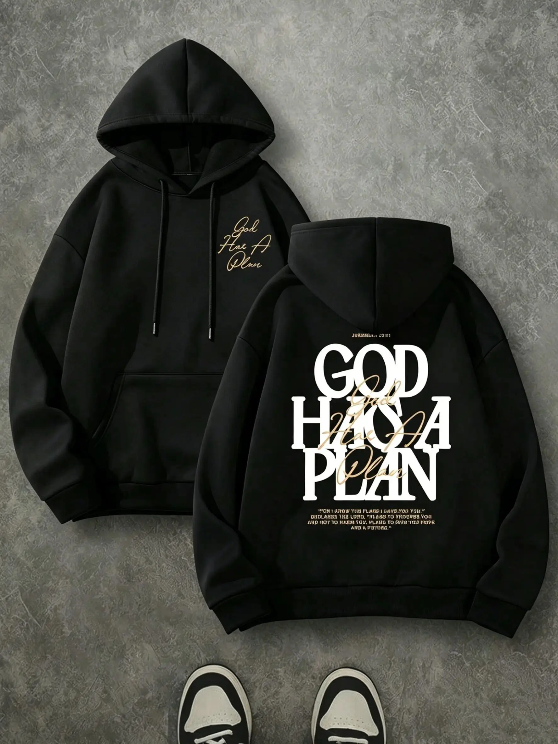God Has A Plan Hoodie, Christian Faith Sweatshirt, Bible Verse Hoodie, Religious Pullover, Jesus Faith Apparel, Inspirational Christian Gift, Minimalist Faith Clothing, God Message Hoodie, Christian Streetwear