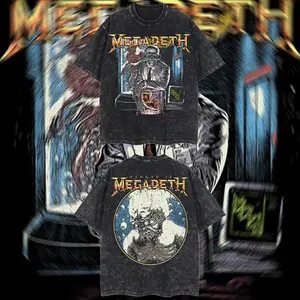 AUDIO WAVE RECORD - Megadeth Hangar 18 Heavy Metal Graphic T‑Shirt, Rock Music Graphic Hoodie, Rock band tee, Mexico style menswear