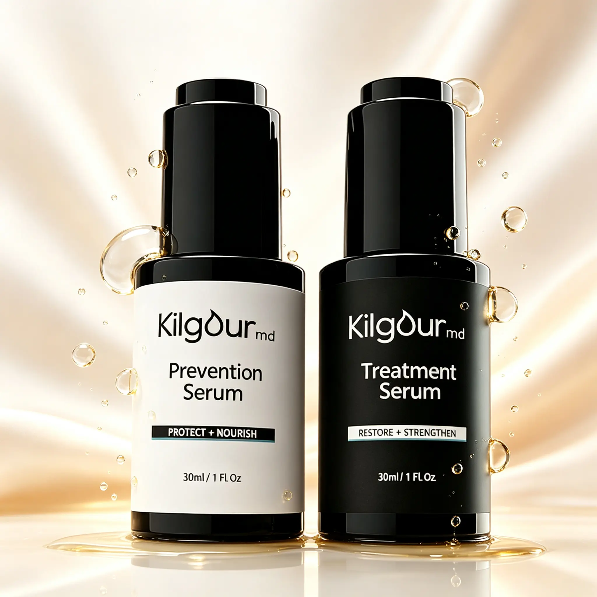 Firming & Smoothing Serum – KilgOurmd Protect & Nourish Formula – Restore Skin Support – 2-Pack 30ml Each