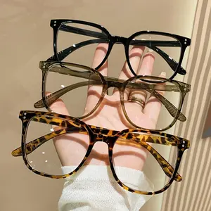 Unisex Stylish Nerd Non-prescription Blue Light Blocking Glasses for Women Men, 1/2 Pcs Anti Eyestrain UV Protection | Fashionable Durable Eyeglasses for Computer Screens & Casual Outfits