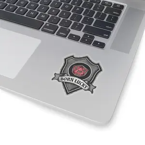 Born Lucky D20 Kiss-Cut Sticker - Colorful Design, Durable Vinyl Indoor Sticker