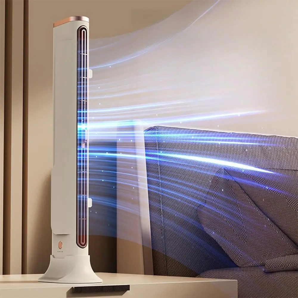 Leafless Air Conditioning Fan, USB Rechargeable Desktop Silent Adjustable Fan, Multifunctional Dual Use Air Conditioning Fan for Home Office Dormitory