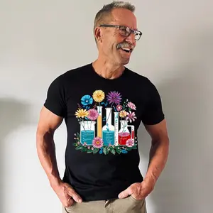 Laboratory Shirt | Florals Beakers Chemistrys Lab | Scientist Gift For Woman Man