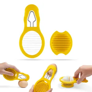 Dreamfarm Eggler 2-In-1 Compact Egg Shell Peeler & Easy Hardboiled Egg Slicer, Shell Cracking, Topping, & Peeling - Yellow