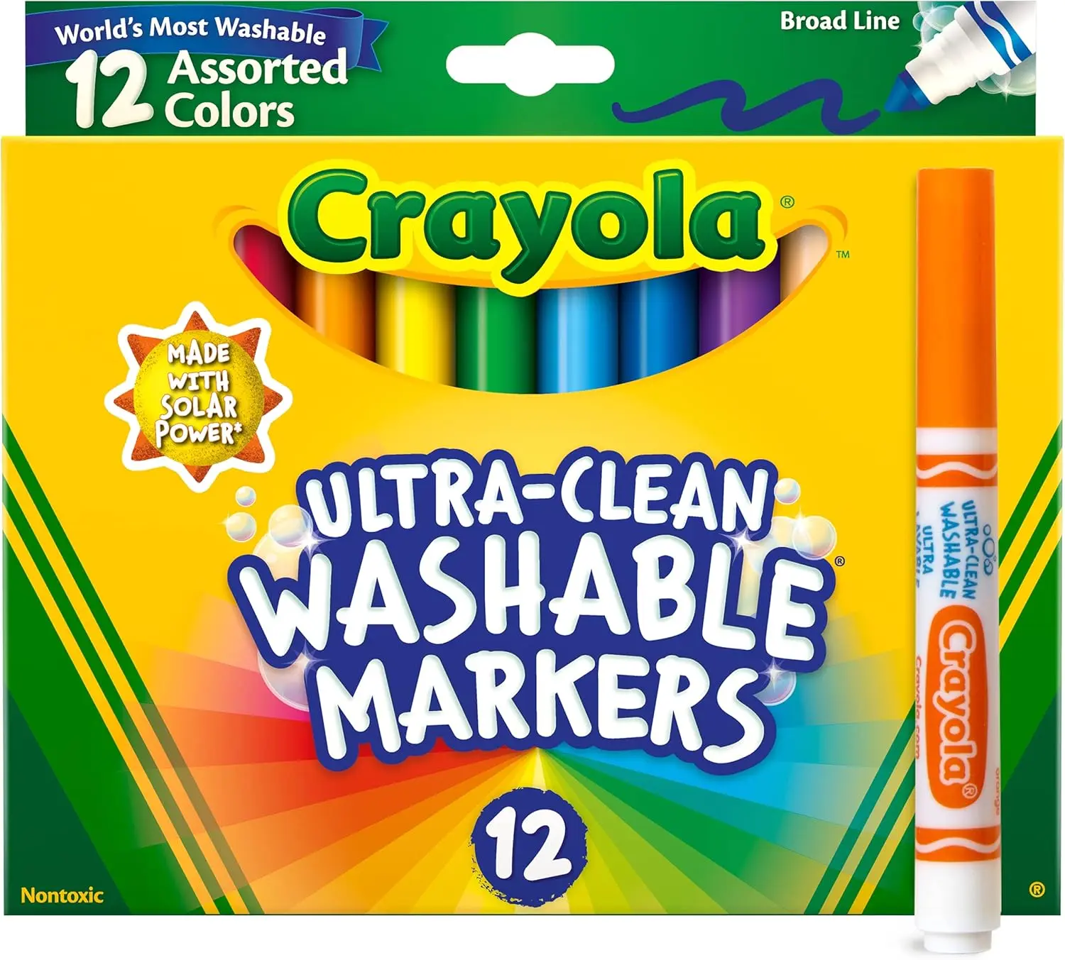 Crayola Ultra-Clean Washable Markers, 12 Count Crayola Ultra-Clean Washable Markers, 12 Count