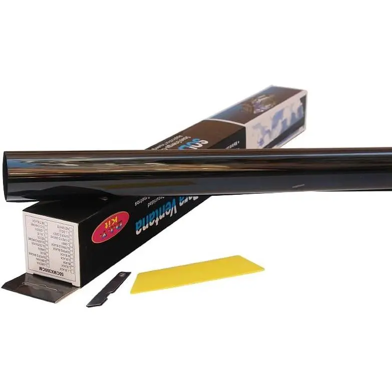 Ceramic Window Tint Carbon Film, 25% VLT Nano 2PLY Sun Protection, Heat Reduction, Glare Blocking, Privacy Adhesive Film for Home/Car Windows, Easy Shrink Roll, Plotter Friendly, 20in x 20ft (50cm x 6m)
