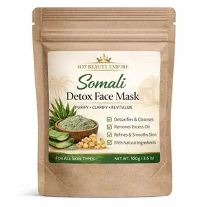 IOT SOMALI Detox Face Mask Deep Cleansing Clay Mask for Oily & Dull Skin Natural Gob Tree Leaves Formula