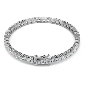 Olivia 18k White Gold Plated Tennis Bracelet with Simulated Diamond Crystals