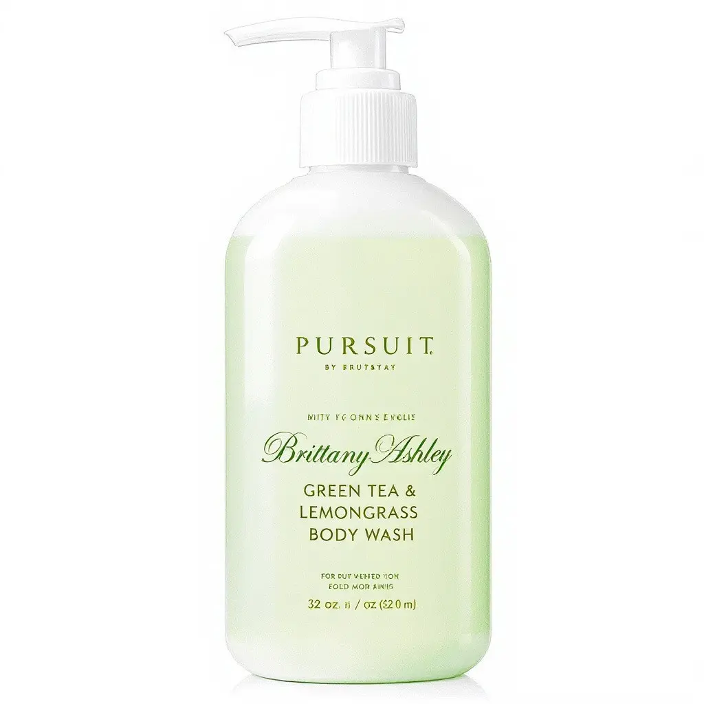 Brittany Ashley PURSUIT Green Tea & Lemongrass Essential Oil Body Wash - 8 oz Invigorating & Soothing Cleanser for Calm Skin Repair - Calming