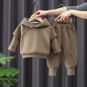 Boys and Girls Hooded Set Children's Casual Fashion Little Girl Baby Sweatshirt