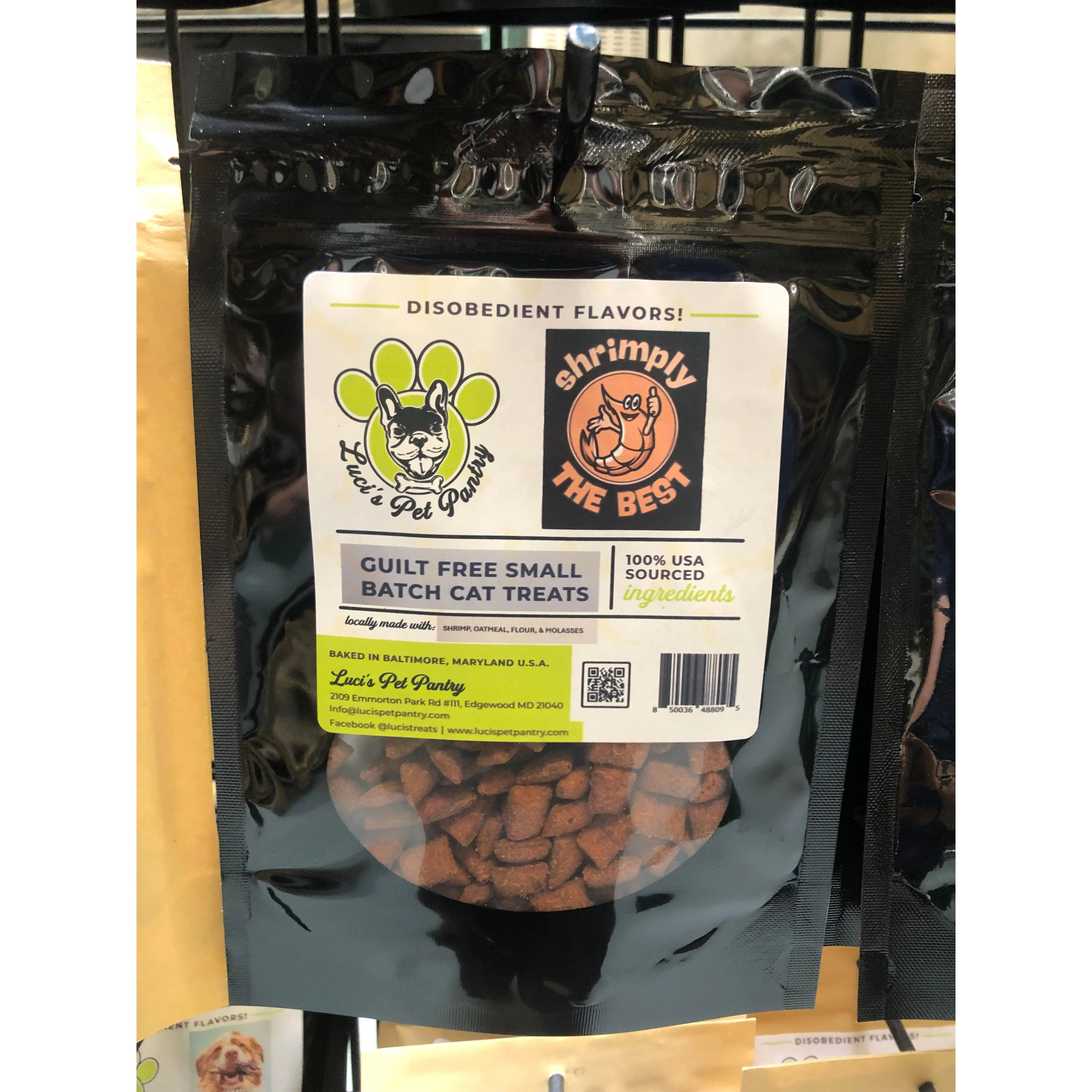 Shrimp - All Natural "Shrimp" Cat & Kitten Disobedient Treats - 2 oz. Pouch