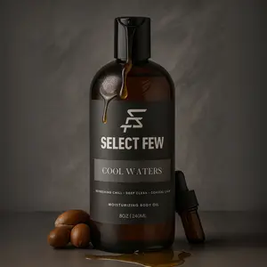 Cool Waters Cologne Body Oil for Men – Hydrating Body Oil with Shea Butter, Almond & Jojoba Oils – Crisp Citrus, Bold Spice, Smooth Amber & Woods – Handcrafted in Small Batches